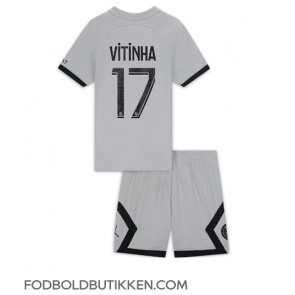 Paris Saint-Germain Vitinha Ferreira #17 Udebanetrøje Børn 2022-23 Kortærmet (+ Korte bukser)